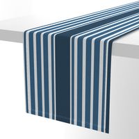 Classic Blue and gray triple ticking stripe