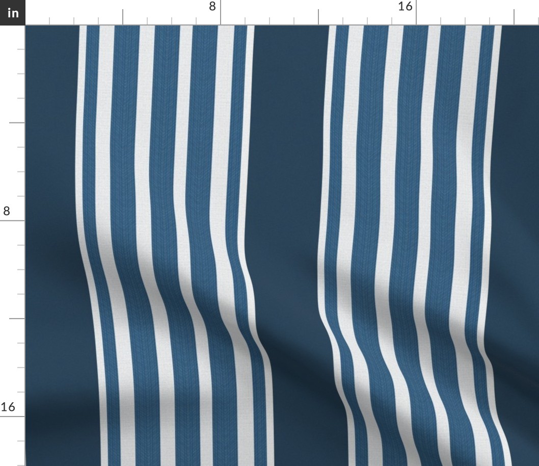 Classic Blue and gray triple ticking stripe