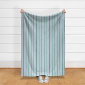 Ticking Two Stripe in Teal Navy and Gray
