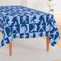 Elvis - Rock n Roll Blue Quilt 