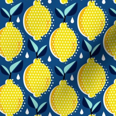 Lemon Fresh - Classic Blue Regular Scale Pop Art Summer Fruit