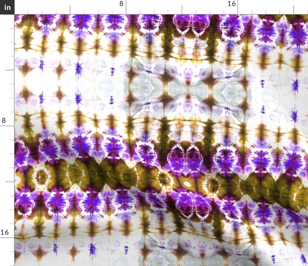 shibori violet and gold