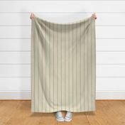 Ticking Two Stripe in Olive Green Dark Brown and Cream