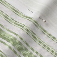 Ticking Two Stripe in Olive Green and Gray