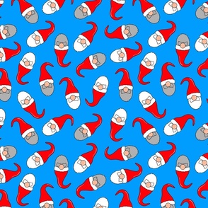 tomte swedish christmas gnome on blue