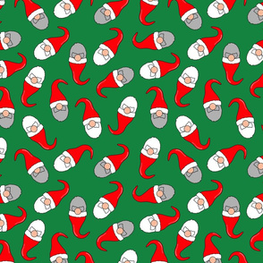 tomte swedish christmas gnome on green