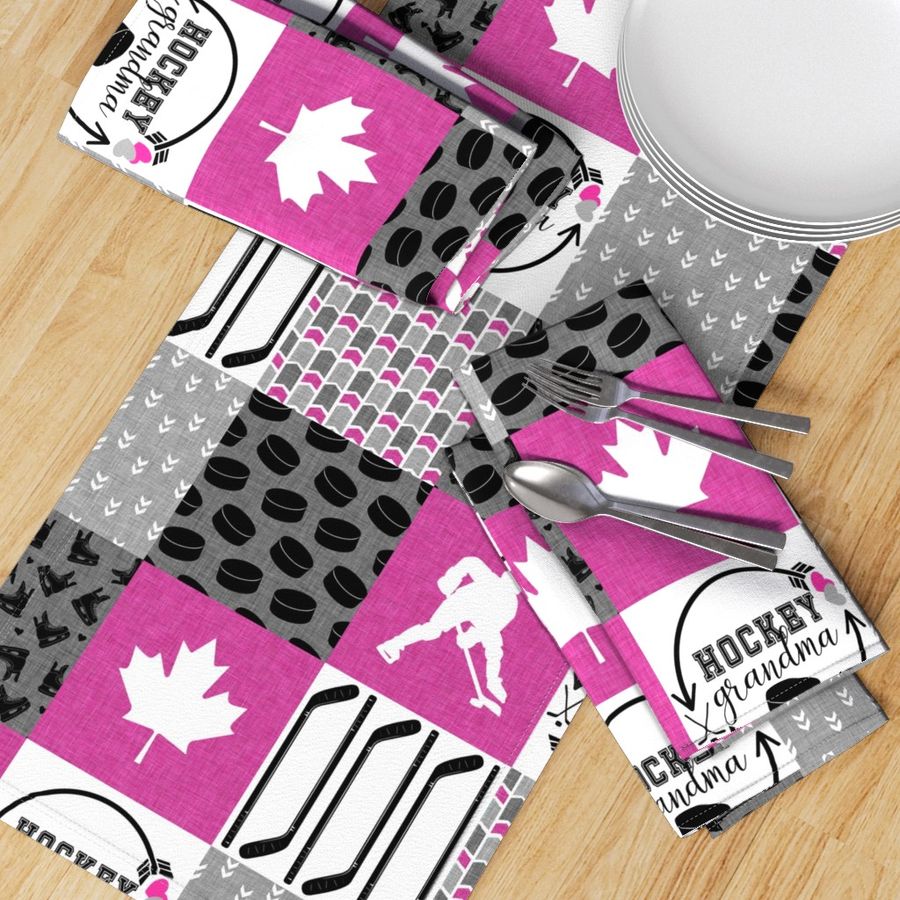 Hockey Grandma//Canada//Hot Pink - Wholecloth Cheater 