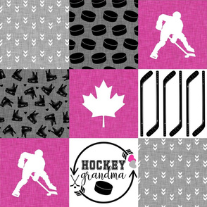 Hockey Grandma//Canada//Hot Pink - Wholecloth Cheater 