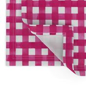 Pink gingham watercolour check pattern