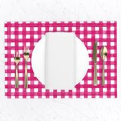 Pink gingham watercolour check pattern