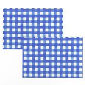 Classic blue  gingham watercolour check pattern