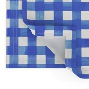 Classic blue  gingham watercolour check pattern