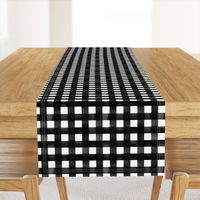 Black and white gingham watercolour check pattern