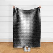 Black and white gingham watercolour check pattern