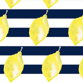    lemons on blue lines