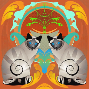 Art Nouveau Cats