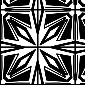 Cassie tile-black and white (medium scale)
