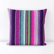 (small scale) serape southwest stripes - purple - (90) LAD19