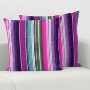 (small scale) serape southwest stripes - purple - (90) LAD19