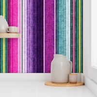 (small scale) serape southwest stripes - purple - (90) LAD19