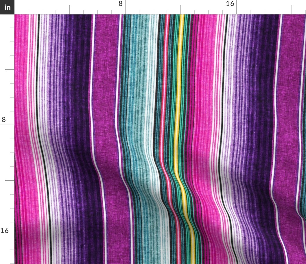 (small scale) serape southwest stripes - purple - (90) LAD19