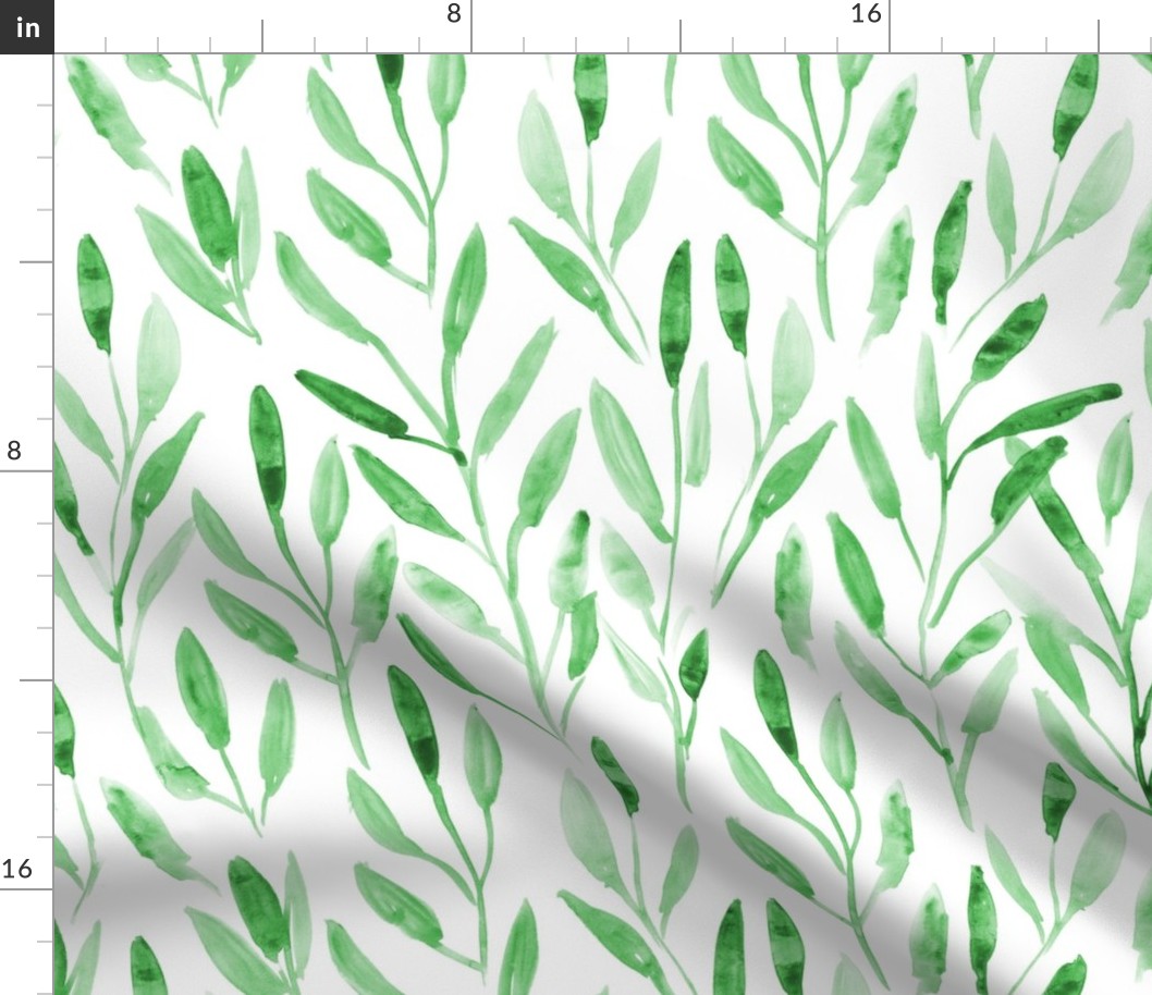 Watercolor leaves ★ painted nature for modern home decor, bedding, nursery, tropical fresh design