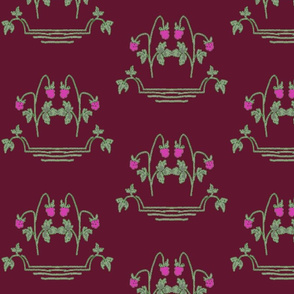 Cartoon Berry (burgundy and magenta)