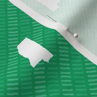 Mississippi State Shape Pattern Green and White Stripes