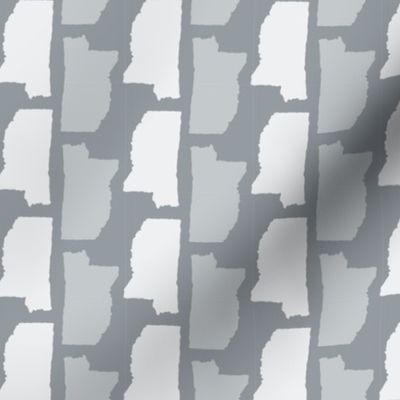 Minnesota State Shape Pattern Grey and White