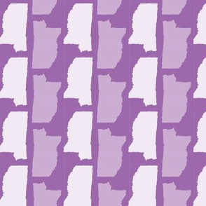 Mississippi State Shape Pattern Purple and White