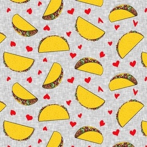 I love tacos - grey - Taco Valentine - Valentine's Day - LAD19