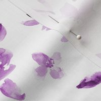 Amethyst watercolor tonal flowers ★ painted florals for modern purple home decor, bedding, nursery