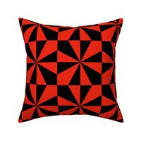 Red and Black Four Pointed Stars