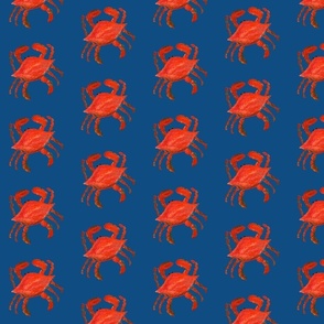 red blue crab on pantone 2020 classic blue