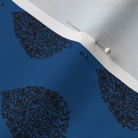 Moroccan Paisley Classic Blue and Black