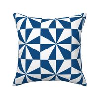 Classic Blue and White Four Pointed Stars