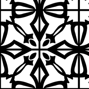 Kyla tile-black and white (medium scale)