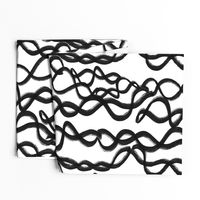 Infinity brush strokes black on white large scale