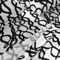 Infinity brush strokes black on white large scale