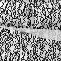 Infinity brush strokes black on white large scale