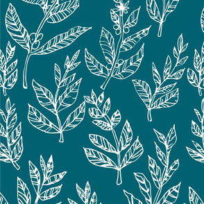 coffee leaf laurel pattern-01