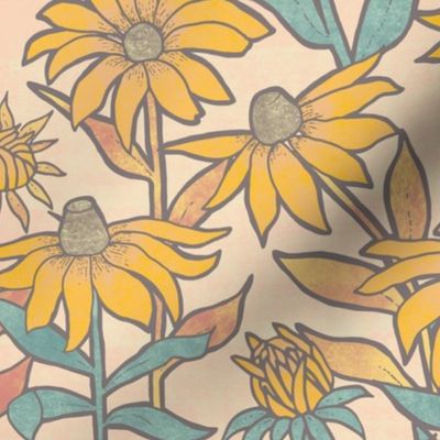 Art Nouveau Black-eyed Susan