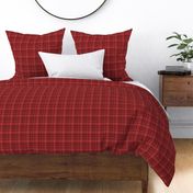 rustic plaid red