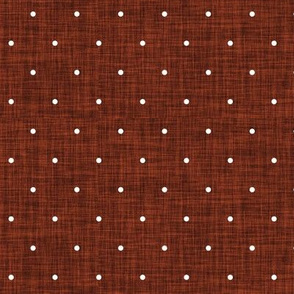 mahogany linen swiss dots