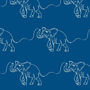 Elephant Sketch Blue (small)