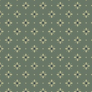 Westfield: Green & Khaki Art Nouveau Geometric Print 