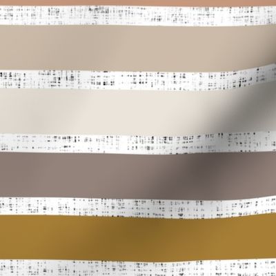stripes: white linen + spice, stone, sugar sand, mud, bronze