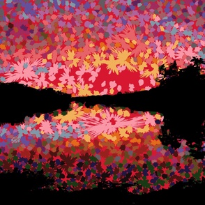 Sunset Over Mirror Lake 1-Yd Wall Hanging