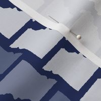 Missouri State Shape Pattern Dark Blue and White