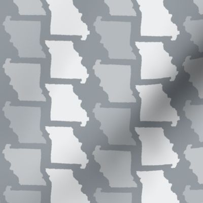 Missouri State Shape Pattern Grey and White